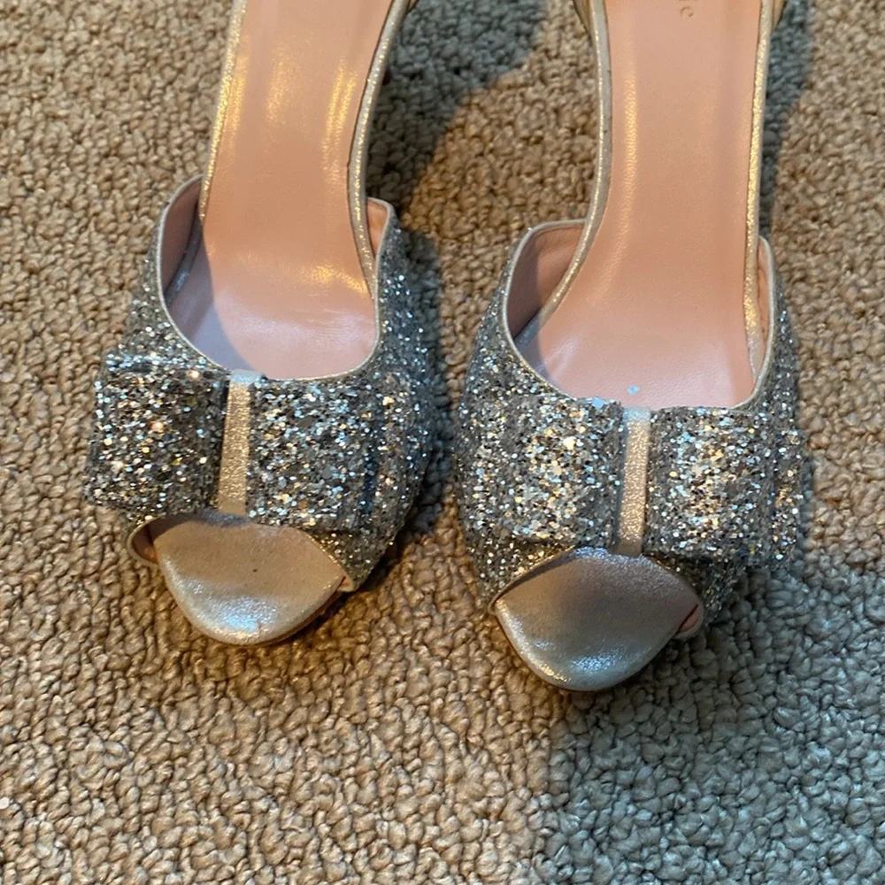 Kate Spade Silver Sela Heels in size 10